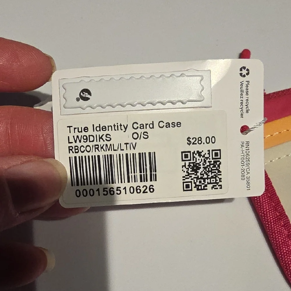 Lululemon Athletica Pink and Cream Card Holder